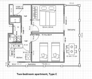 The floor plan of Zoi Apartments