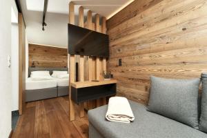 Postel nebo postele na pokoji v ubytování Runhof 47°10