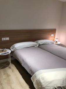 Un pat sau paturi într-o cameră la Pensión La Castellana