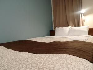 uma cama grande num quarto de hotel em Hamamatsu Station Hotel - Vacation STAY 65830 em Hamamatsu