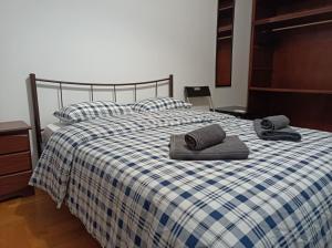 Krevet ili kreveti u jedinici u okviru objekta Rooms in the apartment (Leontiou)