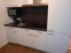 Kuchyň nebo kuchyňský kout v ubytování Ferienhaus Kolbnitz