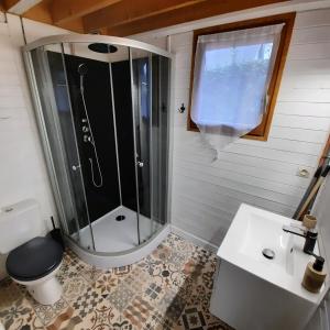 Ett badrum på Chalet 31