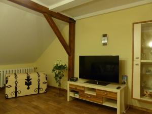 TV a/nebo společenská místnost v ubytování Ferienwohnung Scarlett