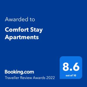 schermata di un telefono con il testo assegnato agli appartamenti comfort stay di Comfort Stay Apartments a Birmingham