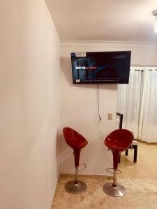 TV a/nebo společenská místnost v ubytování Mar azul puerto plata