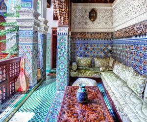 Posezení v ubytování Riad Rcif & Spa Originale