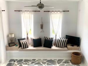 A seating area at My Lovely Place Mykonos