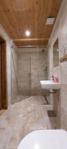Koupelna v ubytování Hlucov - Penzion & Restaurace -