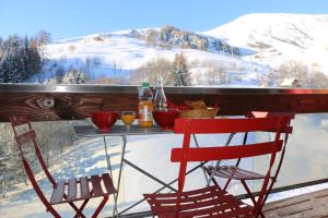 Nespecifikovaný výhled na hory nebo výhled na hory při pohledu z apartmánu