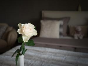 Postel nebo postele na pokoji v ubytování Tussen Hemel en Maas