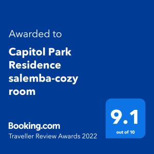 Capitol Park Residence salemba-cozy room في جاكرتا: لقطةشاشة لدعوة إلى موقف تأجير السيارات سكن salazar غرفة مريحة