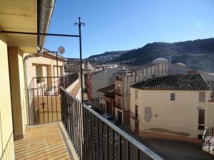 a balcony with a view of a city at Flor de Lis in Benasal