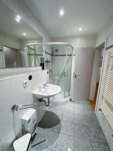 Koupelna v ubytování Jalda Apartments