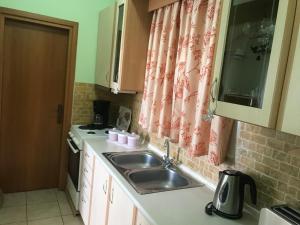 Kuchyň nebo kuchyňský kout v ubytování GALINI STEGNA BEACH