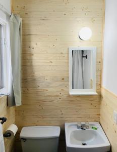 Ein Badezimmer in der Unterkunft Attitude Montagne