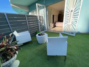 Hotel-Residence-b&b Le Dune beach service included的休息区