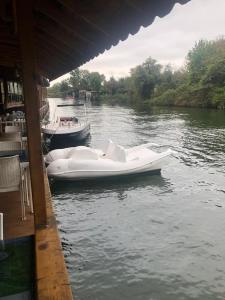 View of a river running close to a szállodákat