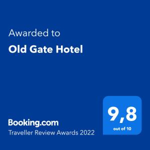 Certifikát, hodnocení, plakát nebo jiný dokument vystavený v ubytování Old Gate Family Guest House