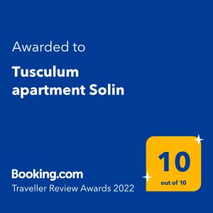Certifikát, ocenenie alebo iný dokument vystavený v ubytovaní Tusculum apartment Solin