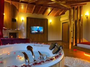 TV a/nebo společenská místnost v ubytování River Didi Otel