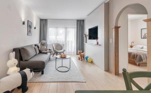 TV a/nebo společenská místnost v ubytování Lisi Family Hotel