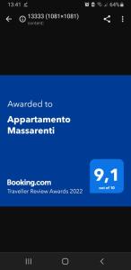 ボローニャにあるAppartamento Massarentiの電話機の設備管理画面のスクリーンショット