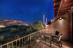 a view from the balcony of a house overlooking the ocean at Hacienda del Sol Guest Ranch Resort in Tucson