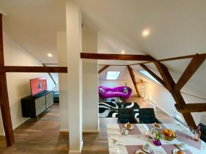 Posezení v ubytování Ferienwohnung Loft 2