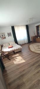 salon z łóżkiem i oknem w obiekcie Casa din 2 Mai w mieście 2 Mai