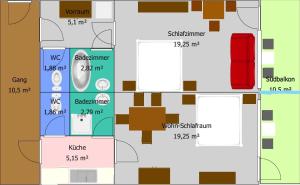 Plán poschodí v ubytovaní Haus Löger Apartments Pyhrn Priel