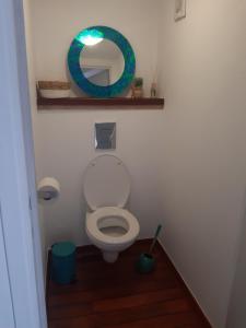 Koupelna v ubytování Gîte Le pt'i Baillis