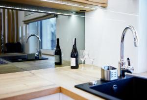 Kuchyň nebo kuchyňský kout v ubytování Apartament HORYZONT "ZŁOTA" + 34 fotografií