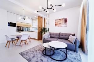 Kuchyň nebo kuchyňský kout v ubytování Apartament HORYZONT "ZŁOTA"