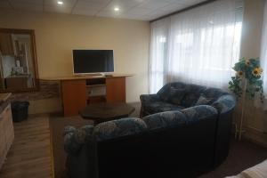 TV a/nebo společenská místnost v ubytování Hotel Ajka Üzletház Panzió Ajka