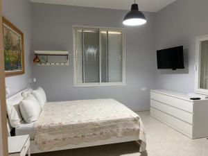TV a/nebo společenská místnost v ubytování Hotel Rehovot