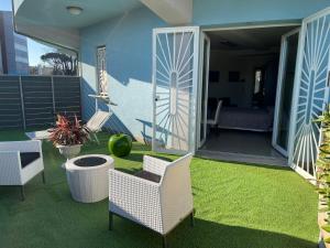Hotel-Residence-b&b Le Dune beach service included的休息区