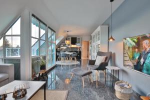 Χώρος καθιστικού στο Maison Baltique Niendorf Ferienwohnung "Oberdeck"