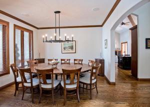a dining room with a table and chairs at 44 Aspen Meadow Drive in Edwards