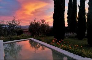 A garden outside Villa Mozzafiato con Jacuzzi o Camino Toscana Montepulciano