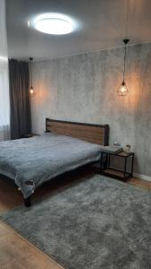 Cama o camas de una habitación en Апартаменты улица Владимира Бызова