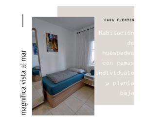 Posteľ alebo postele v izbe v ubytovaní Casa Fuentes Vista al mar Almuñecar - Haus Fuentes mit beeindruckendem Meerblick in Almuñecar