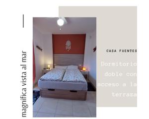 Posteľ alebo postele v izbe v ubytovaní Casa Fuentes Vista al mar Almuñecar - Haus Fuentes mit beeindruckendem Meerblick in Almuñecar