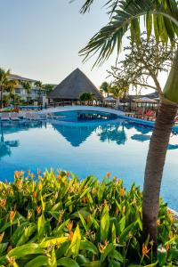a swimming pool at a resort with a palm tree at Moon Palace Nizuc - All Inclusive in Cancún