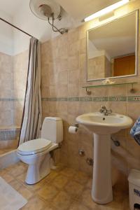 een badkamer met een toilet en een wastafel bij Del Sol Skopelos in Skopelos Town