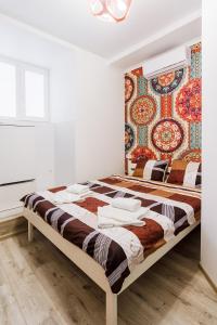 Krevet ili kreveti u jedinici u okviru objekta Art Apartments on Deribasobskaya