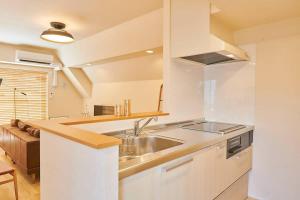 a kitchen with a sink and a counter top at 江戸川橋レジデンス EDOGAWABASHI RESIDENCE in Tokyo