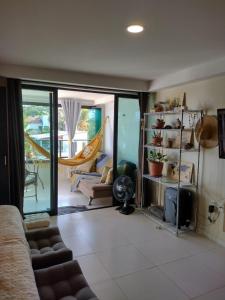 Ruang duduk di Flat do Barão Tabatinga