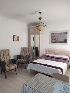 Cama o camas de una habitación en APARTAMENTO EN OLVERA CON GARAJE