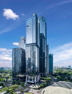 Nespecifikovaný výhled na destinaci Jakarta nebo výhled na město při pohledu z hotelu